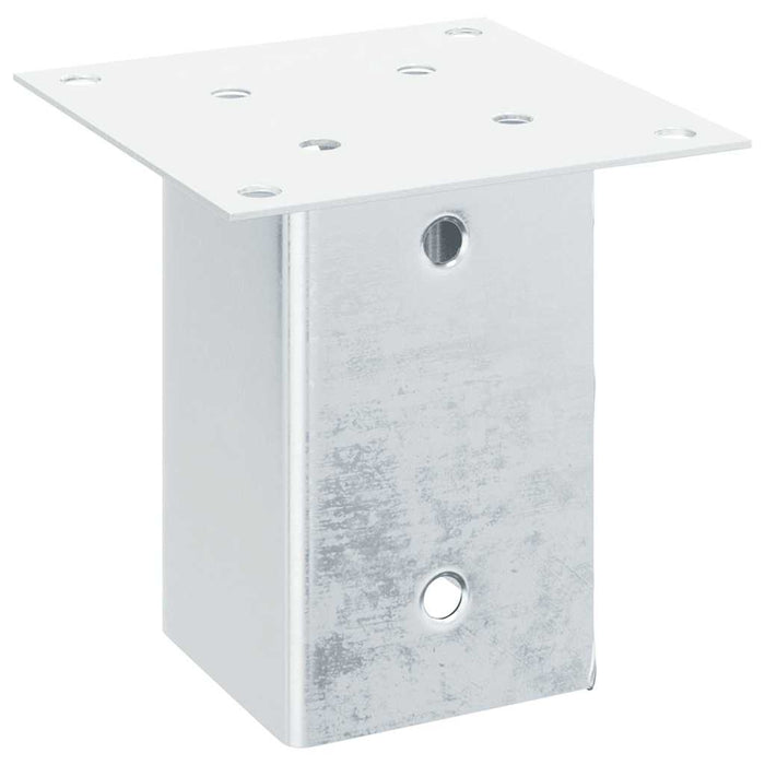 Baze stâlp pătrate 4 buc Argintiu 91x91 mm Oțel galvanizat - WALTI WALTI