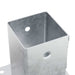 Baze stâlp pătrate 4 buc Argintiu 91x91 mm Oțel galvanizat - WALTI WALTI