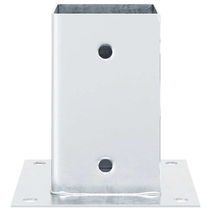 Baze stâlp pătrate 12 buc Argintiu 91x91 mm Oțel galvanizat - WALTI WALTI