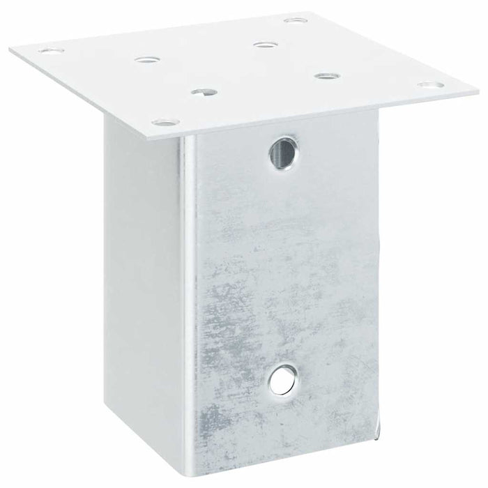 Baze stâlp pătrate 12 buc Argintiu 91x91 mm Oțel galvanizat - WALTI WALTI