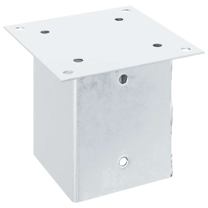 Baze stâlp pătrate 4 buc Argintiu 101x101 mm Oțel galvanizat - WALTI WALTI