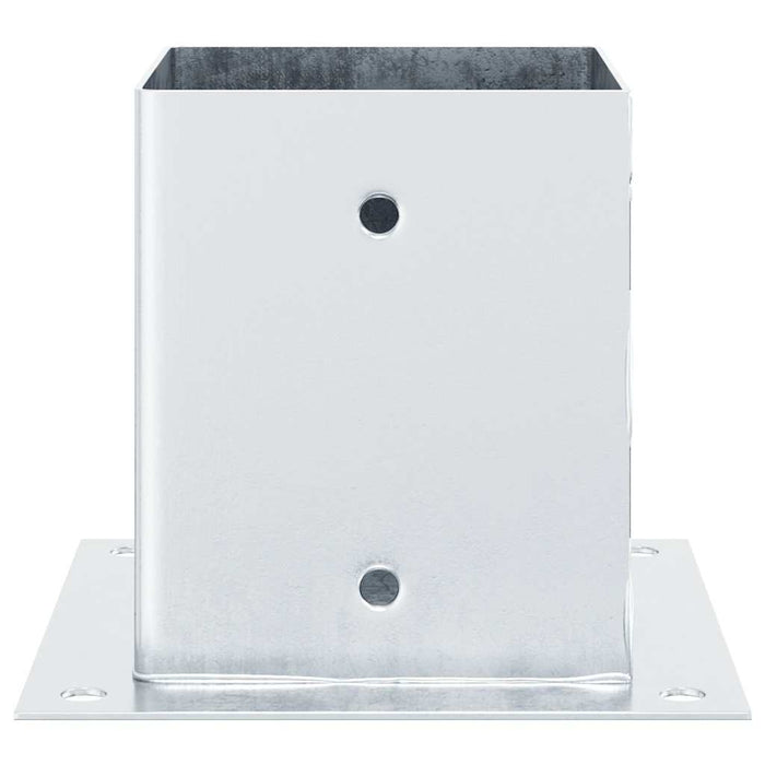 Baze stâlp pătrate 4 buc Argintiu 101x101 mm Oțel galvanizat - WALTI WALTI