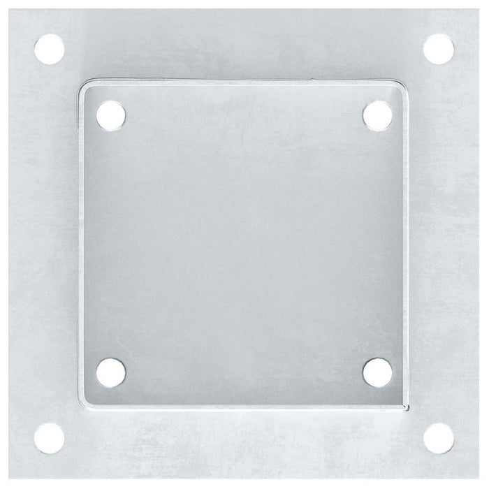 Baze stâlp pătrate 4 buc Argintiu 101x101 mm Oțel galvanizat - WALTI WALTI