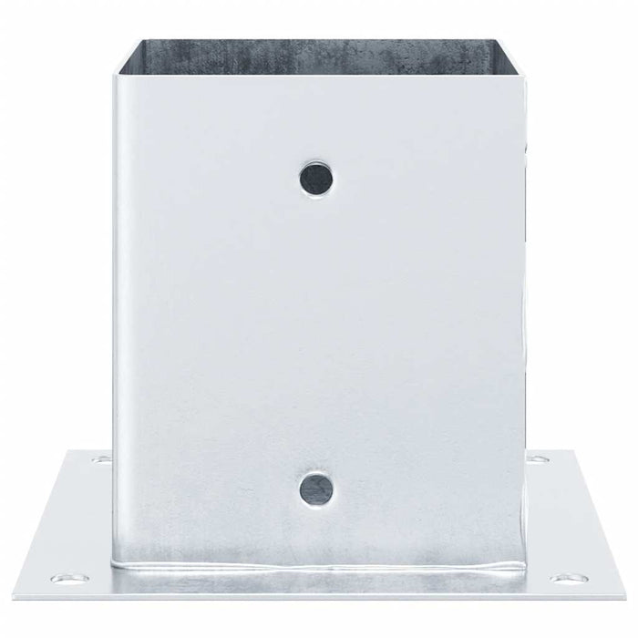 Baze stâlp pătrate 12 buc Argintiu 101x101 mm Oțel galvanizat - WALTI WALTI