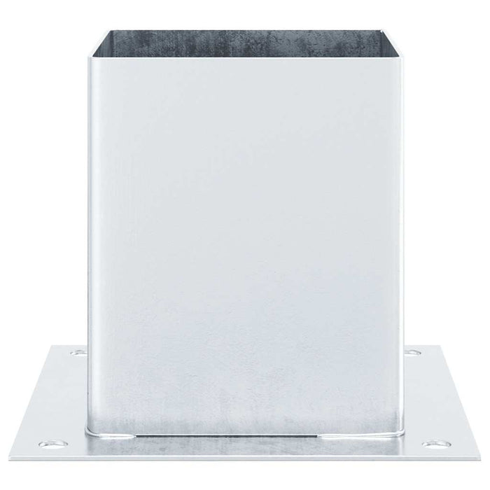 Baze stâlp pătrate 12 buc Argintiu 101x101 mm Oțel galvanizat - WALTI WALTI