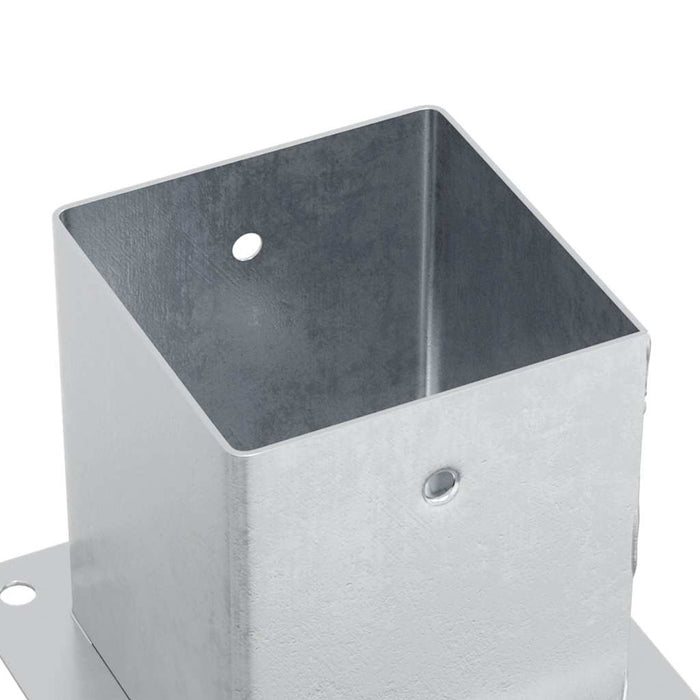 Baze stâlp pătrate 12 buc Argintiu 101x101 mm Oțel galvanizat - WALTI WALTI