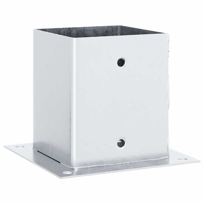 Baze stâlp pătrate 4 buc Argintiu 121x121 mm Oțel galvanizat - WALTI WALTI