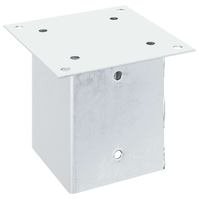 Baze stâlp pătrate 4 buc Argintiu 121x121 mm Oțel galvanizat - WALTI WALTI