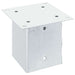 Baze stâlp pătrate 4 buc Argintiu 121x121 mm Oțel galvanizat - WALTI WALTI