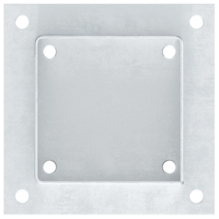 Baze stâlp pătrate 4 buc Argintiu 121x121 mm Oțel galvanizat - WALTI WALTI