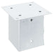 Baze stâlp pătrate 12 buc Argintiu 121x121 mm Oțel galvanizat - WALTI WALTI