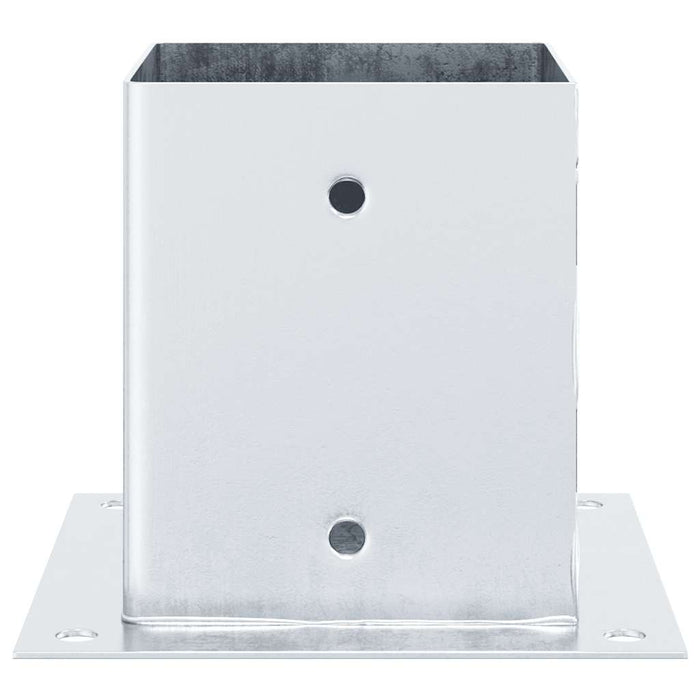 Baze stâlp pătrate 12 buc Argintiu 121x121 mm Oțel galvanizat - WALTI WALTI