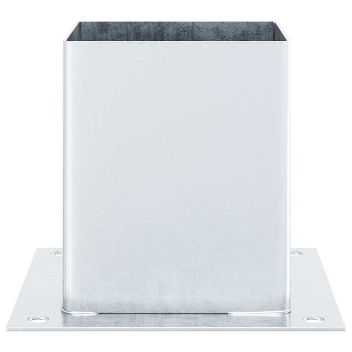 Baze stâlp pătrate 12 buc Argintiu 121x121 mm Oțel galvanizat - WALTI WALTI
