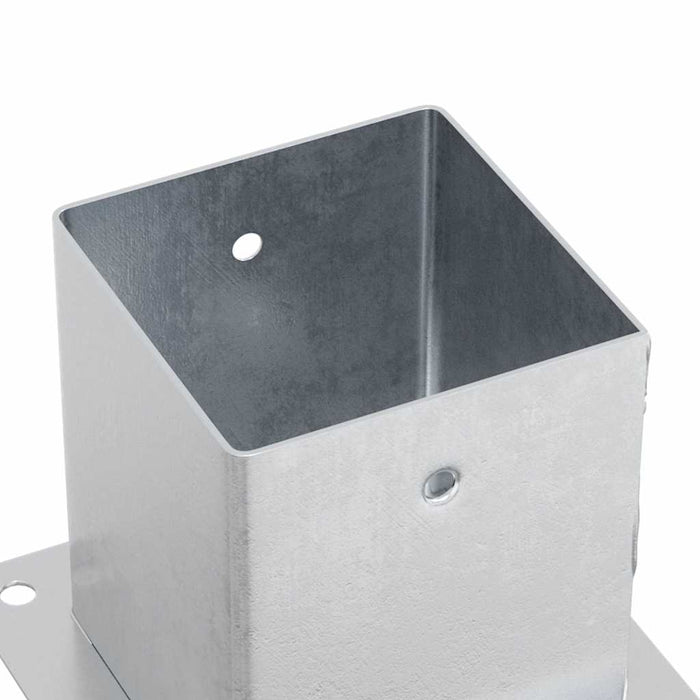 Baze stâlp pătrate 12 buc Argintiu 121x121 mm Oțel galvanizat - WALTI WALTI