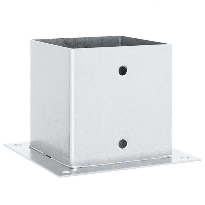 Baze stâlp pătrate 4 buc Argintiu 141x141 mm Oțel galvanizat - WALTI WALTI