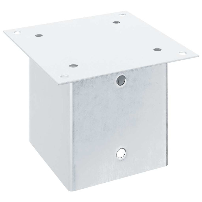 Baze stâlp pătrate 4 buc Argintiu 141x141 mm Oțel galvanizat - WALTI WALTI