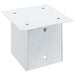 Baze stâlp pătrate 4 buc Argintiu 141x141 mm Oțel galvanizat - WALTI WALTI