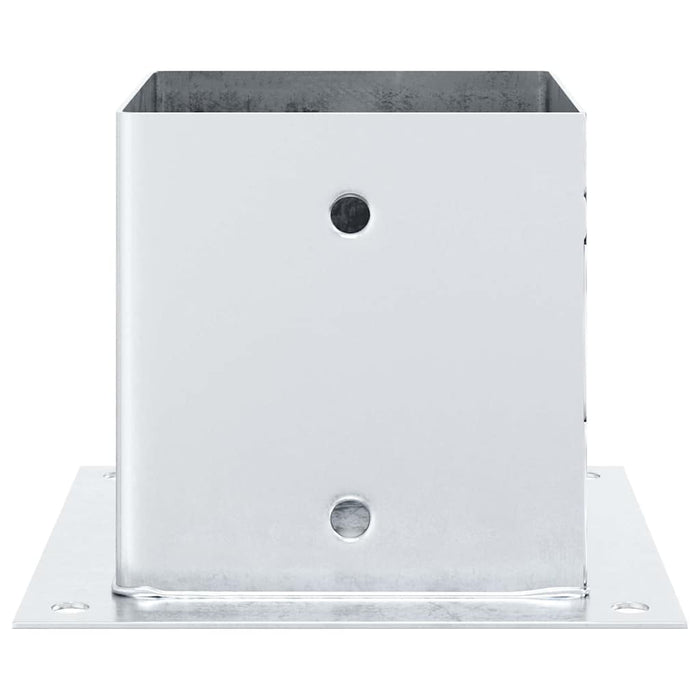 Baze stâlp pătrate 4 buc Argintiu 141x141 mm Oțel galvanizat - WALTI WALTI