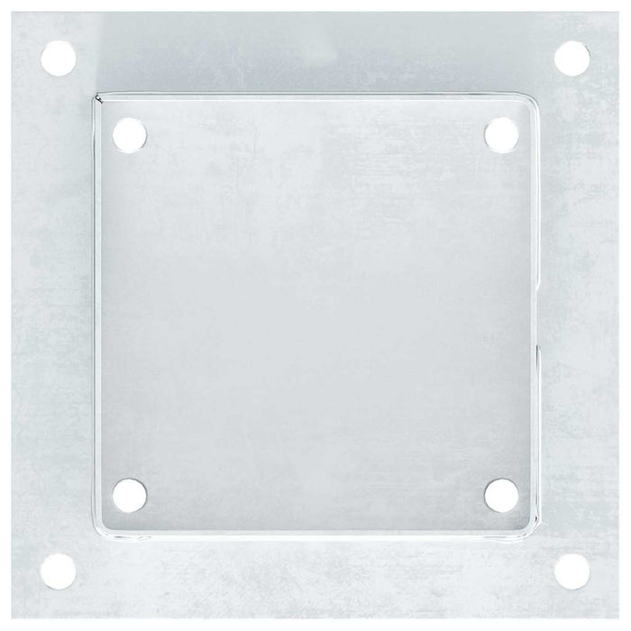 Baze stâlp pătrate 4 buc Argintiu 141x141 mm Oțel galvanizat - WALTI WALTI