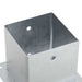 Baze stâlp pătrate 4 buc Argintiu 141x141 mm Oțel galvanizat - WALTI WALTI