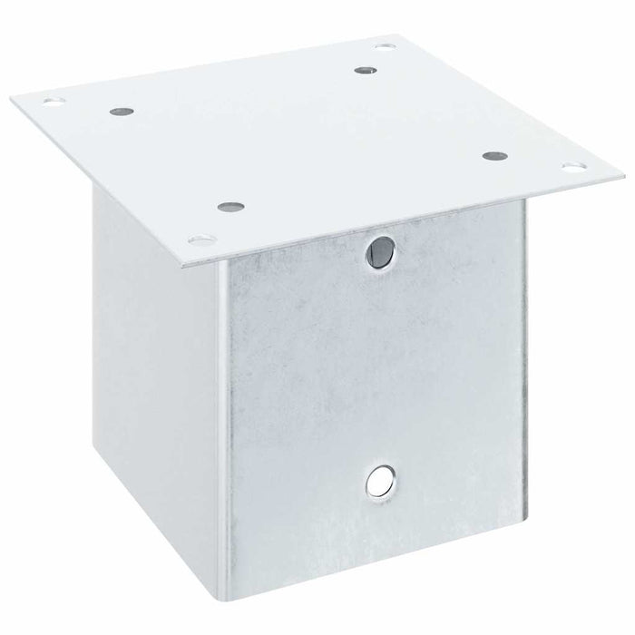 Baze stâlp pătrate 12 buc Argintiu 141x141 mm Oțel galvanizat - WALTI WALTI