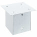 Baze stâlp pătrate 12 buc Argintiu 141x141 mm Oțel galvanizat - WALTI WALTI