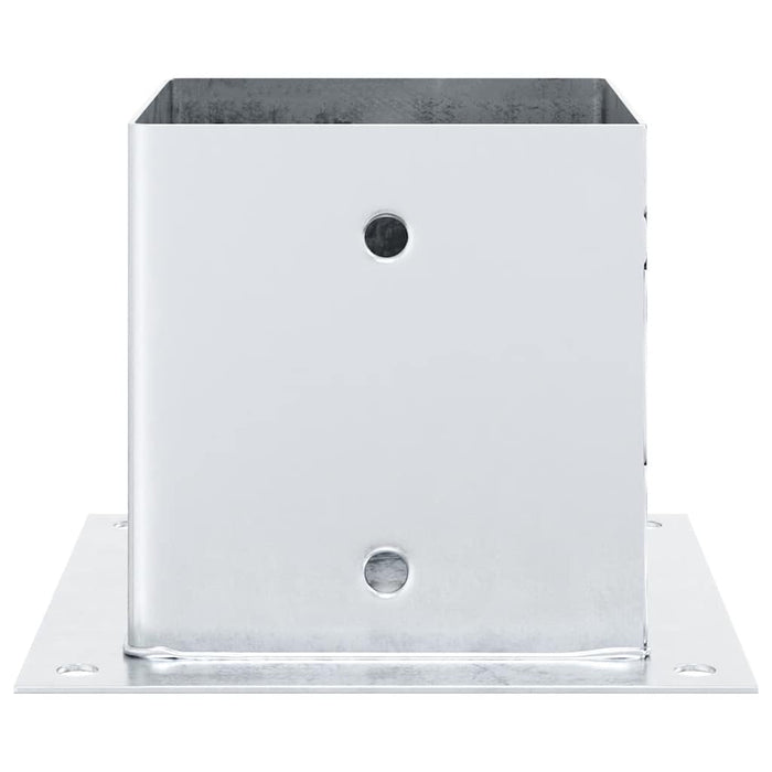 Baze stâlp pătrate 12 buc Argintiu 141x141 mm Oțel galvanizat - WALTI WALTI