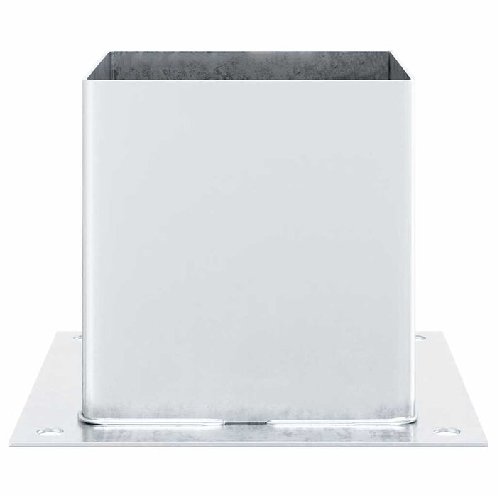 Baze stâlp pătrate 12 buc Argintiu 141x141 mm Oțel galvanizat - WALTI WALTI