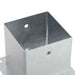 Baze stâlp pătrate 12 buc Argintiu 141x141 mm Oțel galvanizat - WALTI WALTI