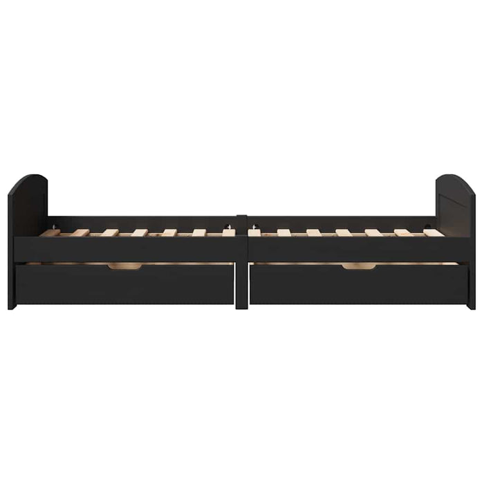Pat de zi cu 2 sertare fără saltea „IRUN” Negru 90x200 cm - WALTI WALTI