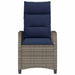 Scaun de grădină înclinabil cu măsuță laterală polirattan gri - WALTI WALTI