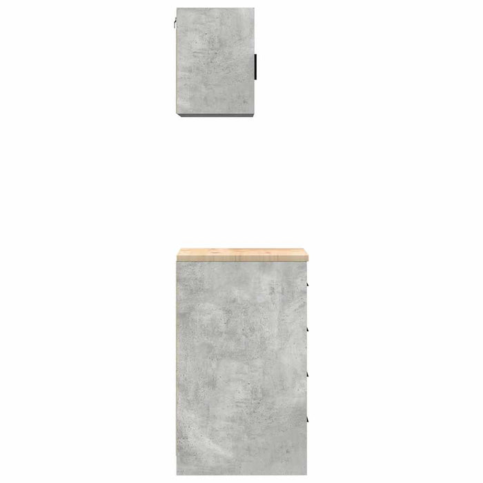 Dulapuri de garaj 2 buc Lemn prelucrat gri beton WALTI