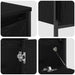 Set de mobilier pentru baie cu raft cu ușă 3 pcs Stejar negru - WALTI WALTI