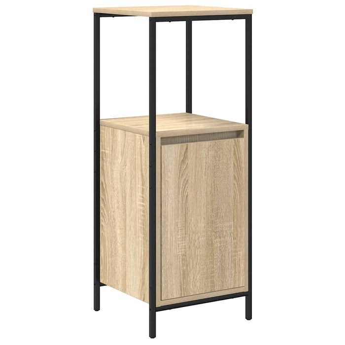 Set de mobilier pentru baie cu raft cu ușă 3 pcs Stejar sonoma - WALTI WALTI