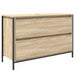Set de mobilier pentru baie cu raft cu ușă 3 pcs Stejar sonoma - WALTI WALTI