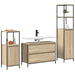 Set de mobilier pentru baie cu raft cu ușă 3 pcs Stejar sonoma - WALTI WALTI