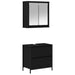 Set de mobilier de baie din 2 piese din lemn de stejar negru - WALTI WALTI