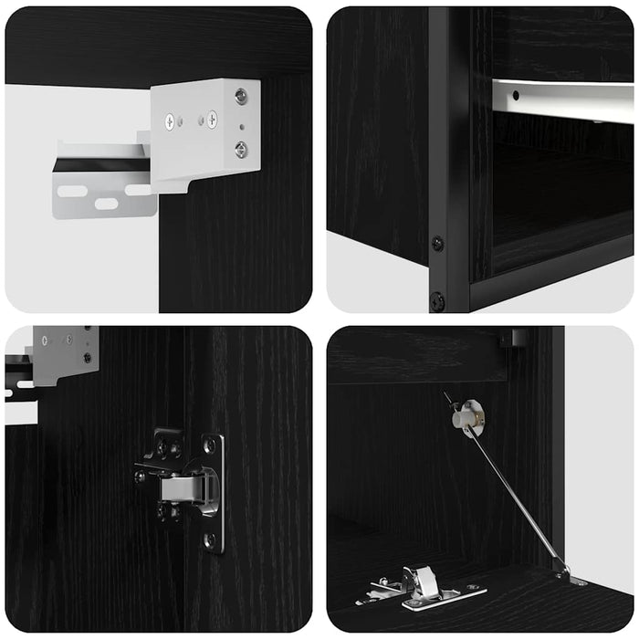 Set de mobilier de baie din 2 piese din lemn de stejar negru - WALTI WALTI