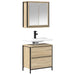 Set mobilier de baie, 2 piese, stejar sonoma, lemn prelucrat - WALTI WALTI