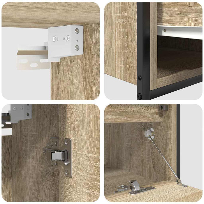 Set mobilier de baie, 2 piese, stejar sonoma, lemn prelucrat - WALTI WALTI