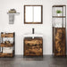 Set mobilier de baie, 2 piese, stejar fumuriu, lemn prelucrat - WALTI WALTI