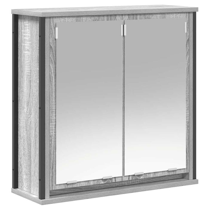 Set mobilier de baie, 2 piese, gri sonoma, lemn prelucrat WALTI