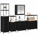Set de mobilier pentru baie 5 pcs Negru 76.5 x 35 x 95 cm - WALTI WALTI