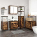 Set de mobilier pentru baie cu ușă 5 pcs Maro 76.5 x 35 x 95 cm - WALTI WALTI