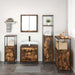 Set de mobilier pentru baie cu ușă 5 pcs Maro 76.5 x 35 x 95 cm - WALTI WALTI