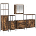 Set de mobilier pentru baie cu ușă 5 pcs Maro 76.5 x 35 x 95 cm - WALTI WALTI