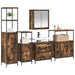 Set de mobilier pentru baie cu ușă 5 pcs Maro 76.5 x 35 x 95 cm - WALTI WALTI