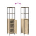Set de mobilier pentru baie cu ușă 2 pcs Stejar Sonoma și Negru - WALTI WALTI