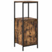 Set de mobilier pentru baie cu ușă 5 pcs Stejar afumat și Negru - WALTI WALTI