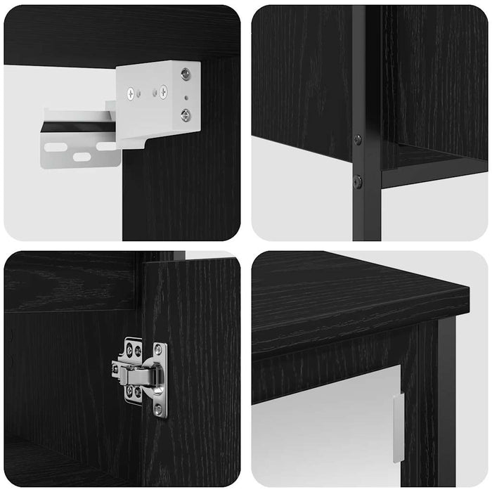 Set de mobilier de baie din 2 piese din lemn de stejar negru - WALTI WALTI